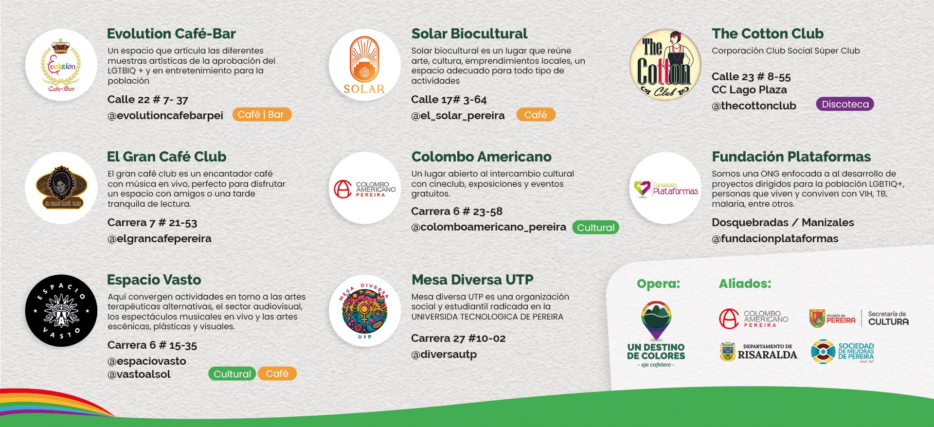 RUTA QUEER EXTABLECIMIENTOS PEREIRA